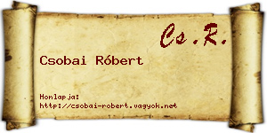Csobai Róbert névjegykártya
