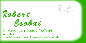 robert csobai business card